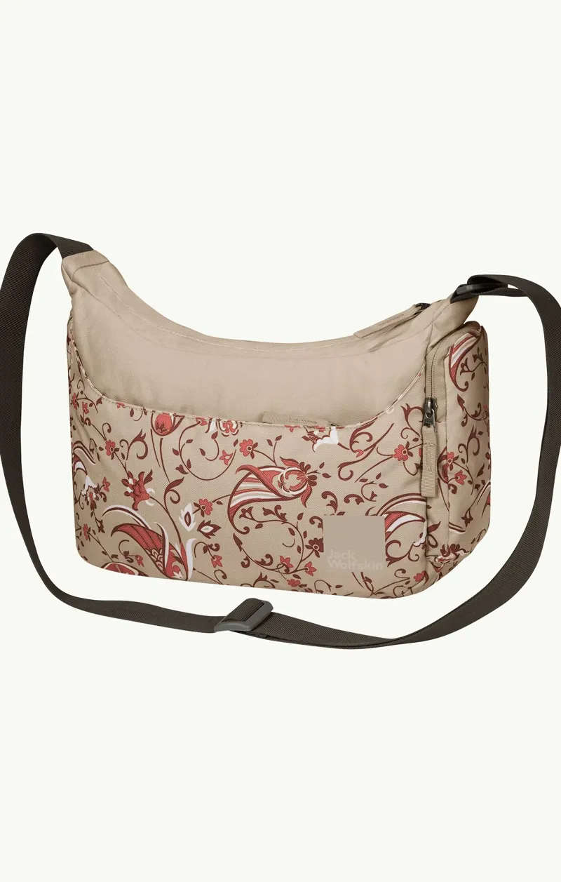 Jack Wolfskin Boomtown Shoulder Bag In Beige All Over